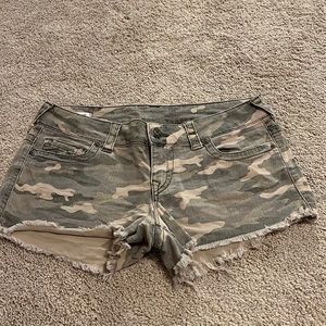 True Religion Camouflage Jean Shorts
